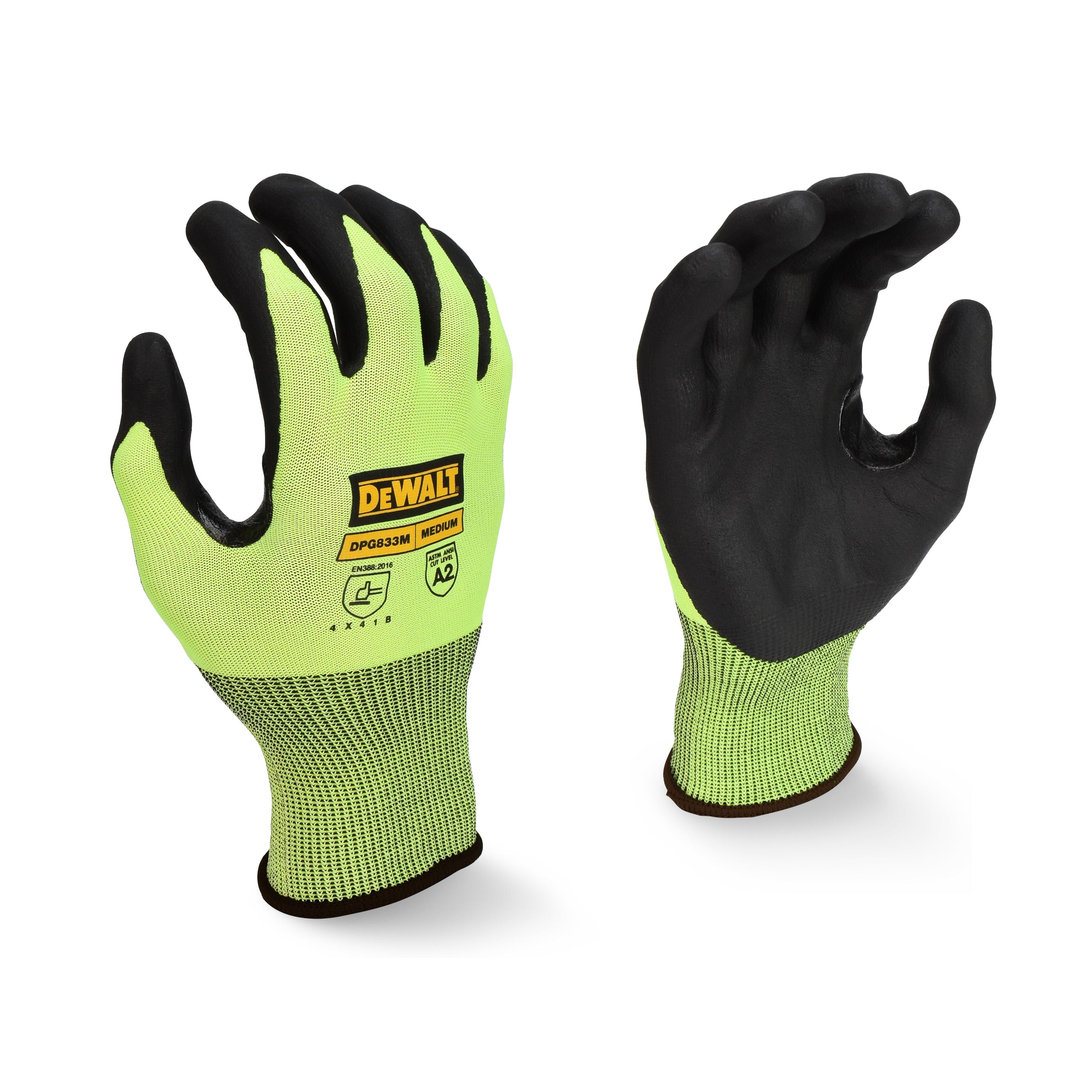 DEWALT DPG833T Hi-Vis HPPE Cut Touchscreen Glove