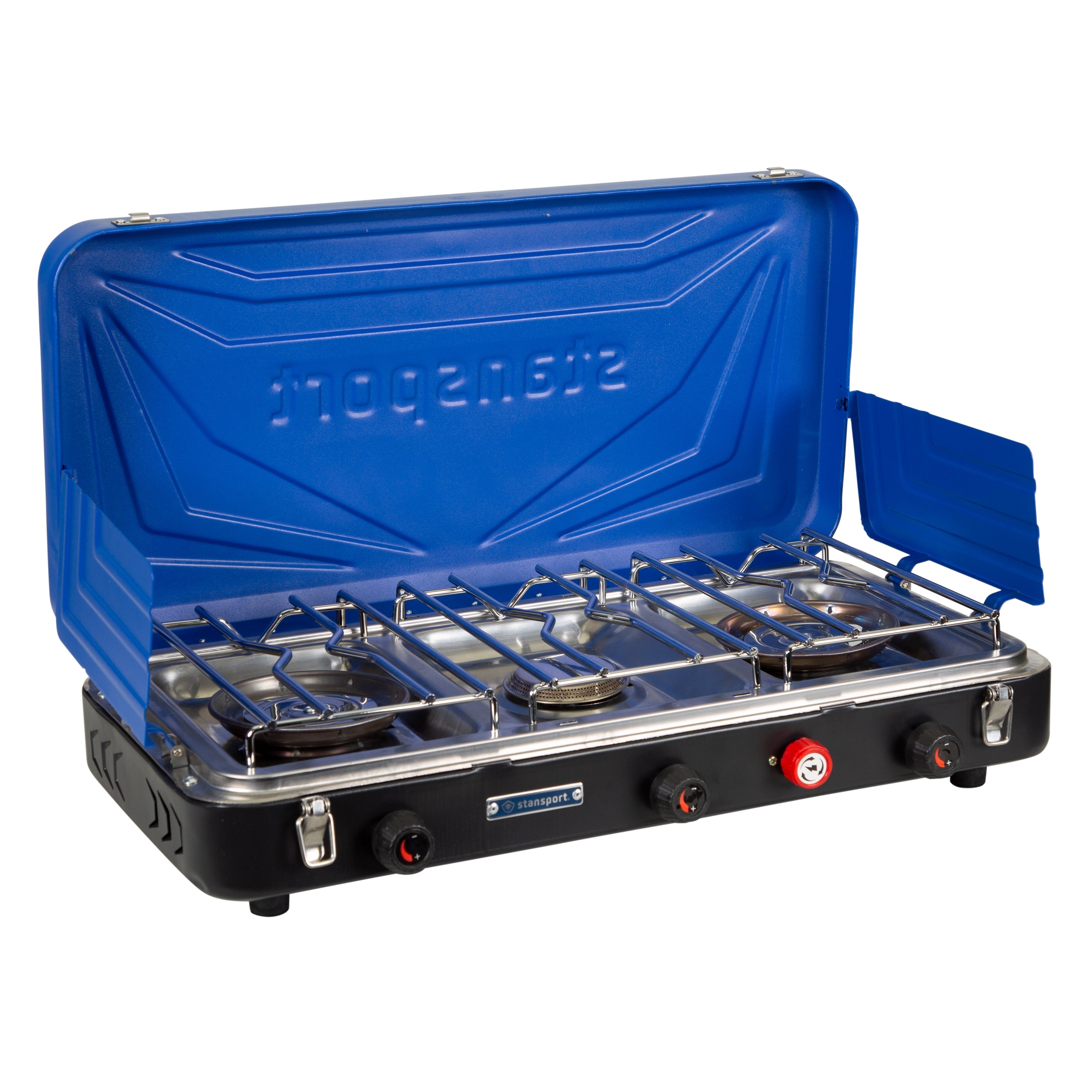 Propane Stove - 2 - 25 K And 1-10 K Burners - Blue