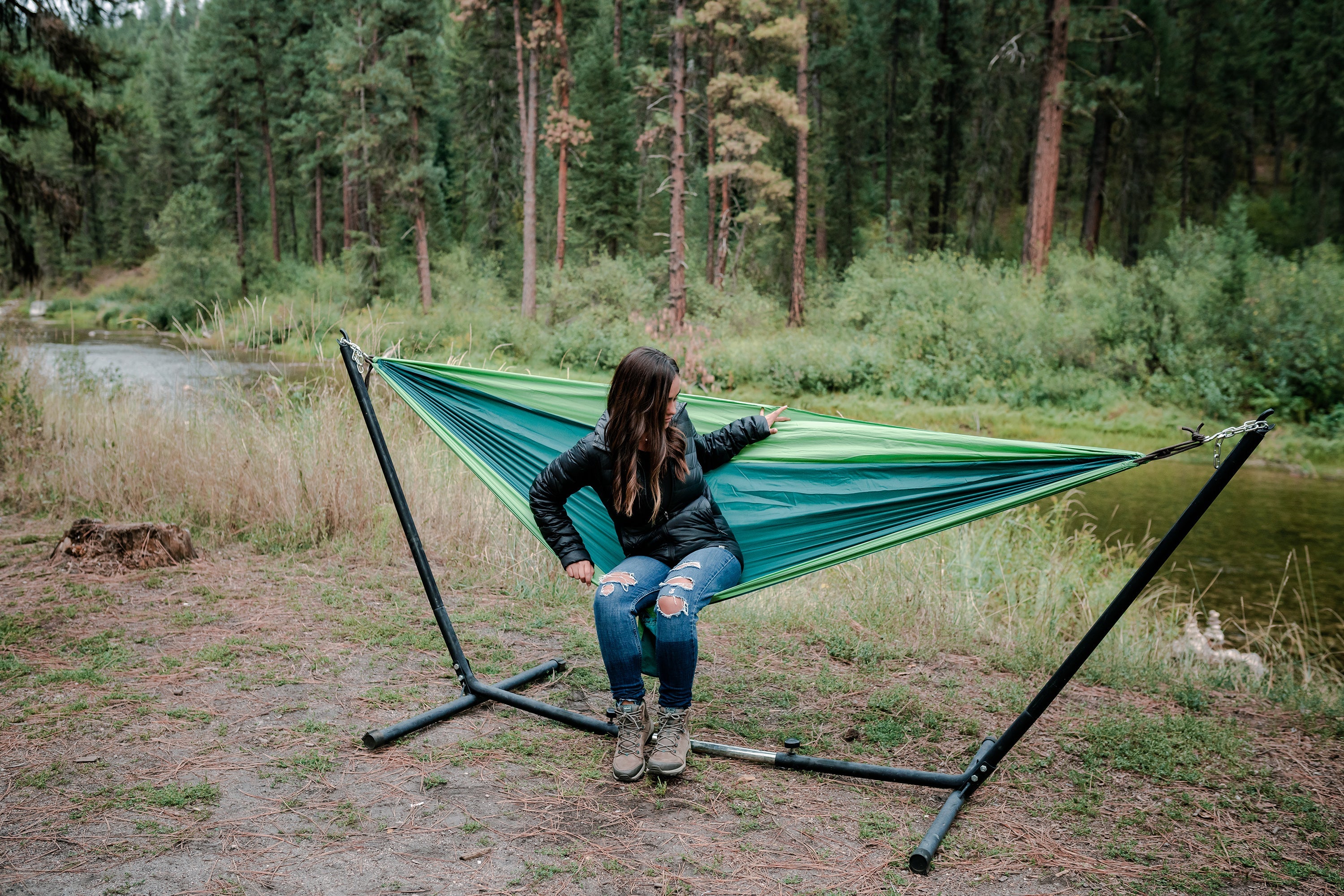 Newport Packable  Nylon Hammock - Teal