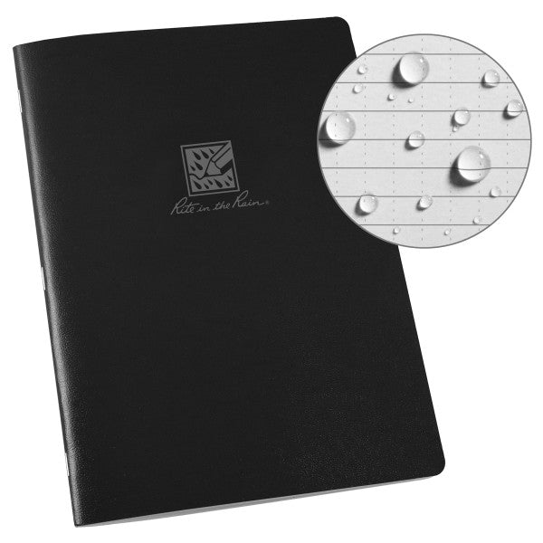 Lg Stapled Notebook - Universal - Black