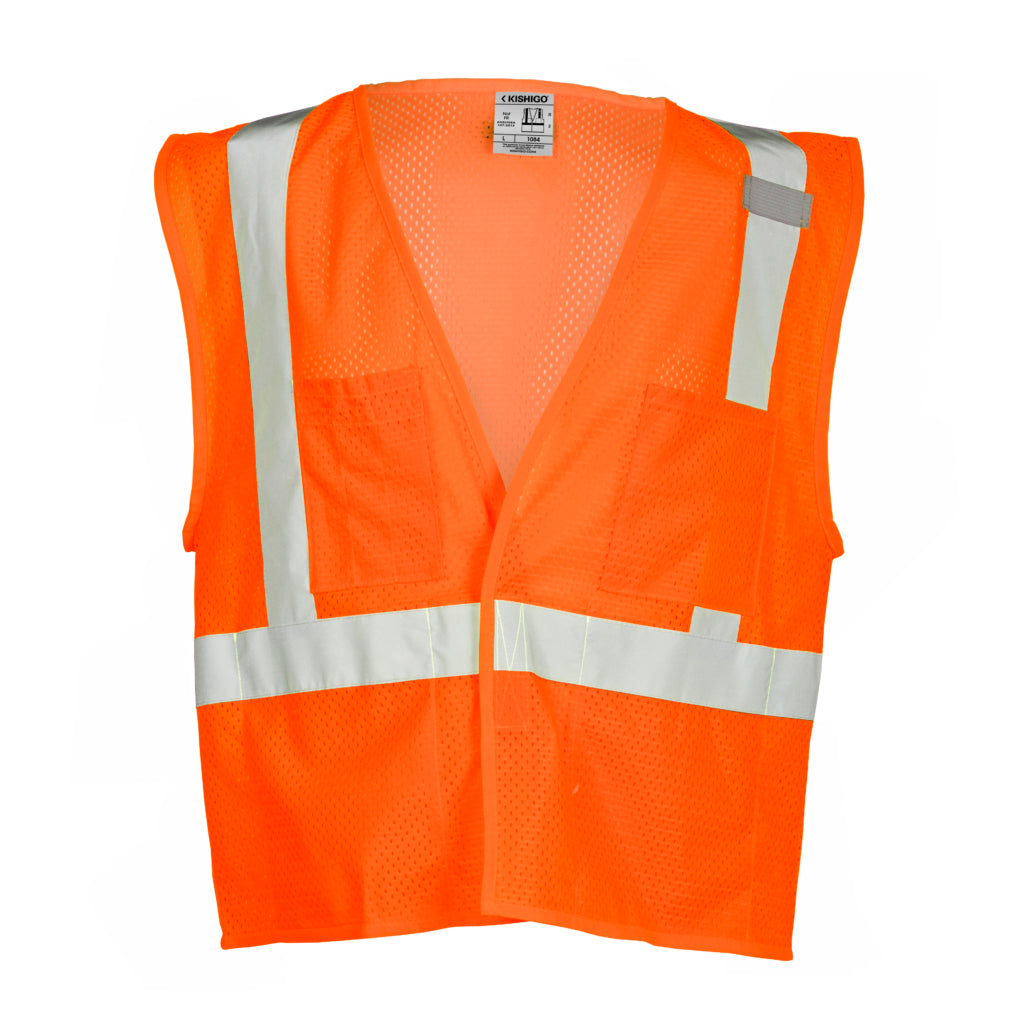 Kishigo 4 Pocket Hook & Loop Mesh Vest