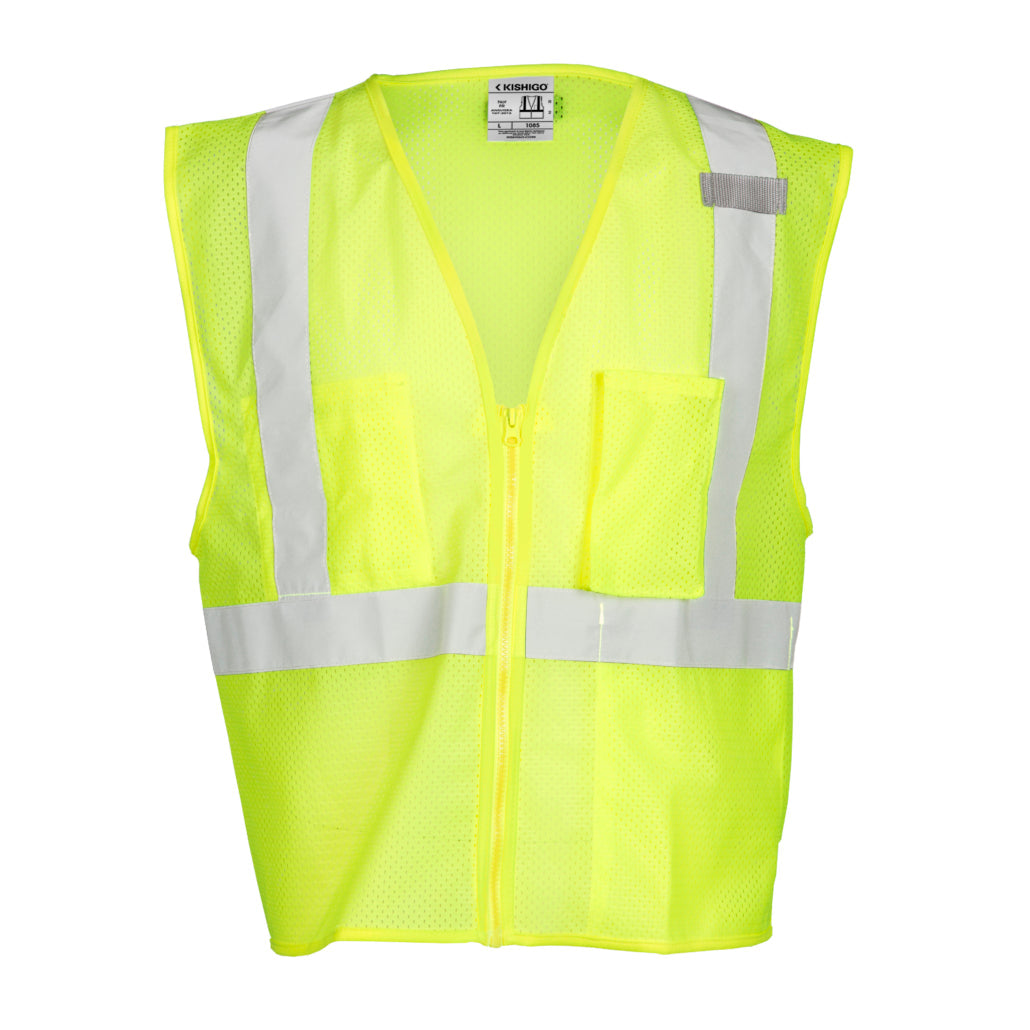 Kishigo 3 Pocket Zipper Mesh Vest