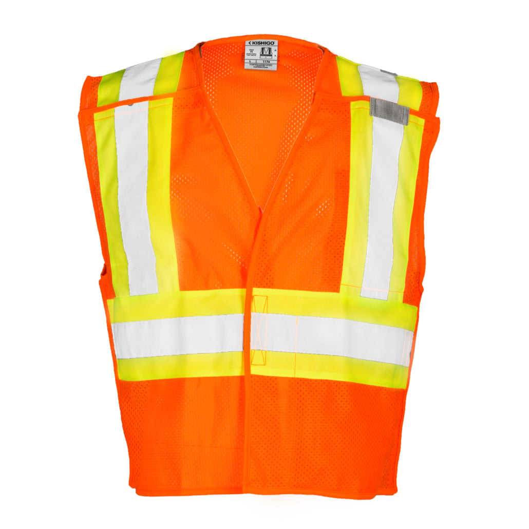 Kishigo Contrasting Mesh Breakaway Vest