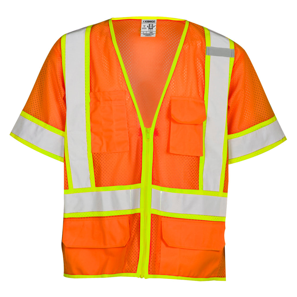 Kishigo 6 Pocket Contrast Mesh Vest