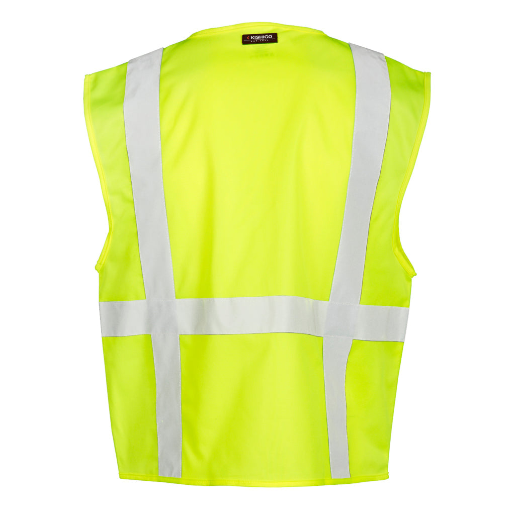 Kishigo 6 Pocket Zipper Solid Vest