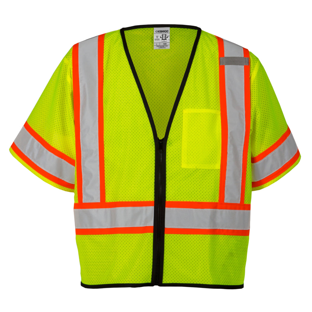 Kishigo Single Pocket Contrasting Mesh Vest