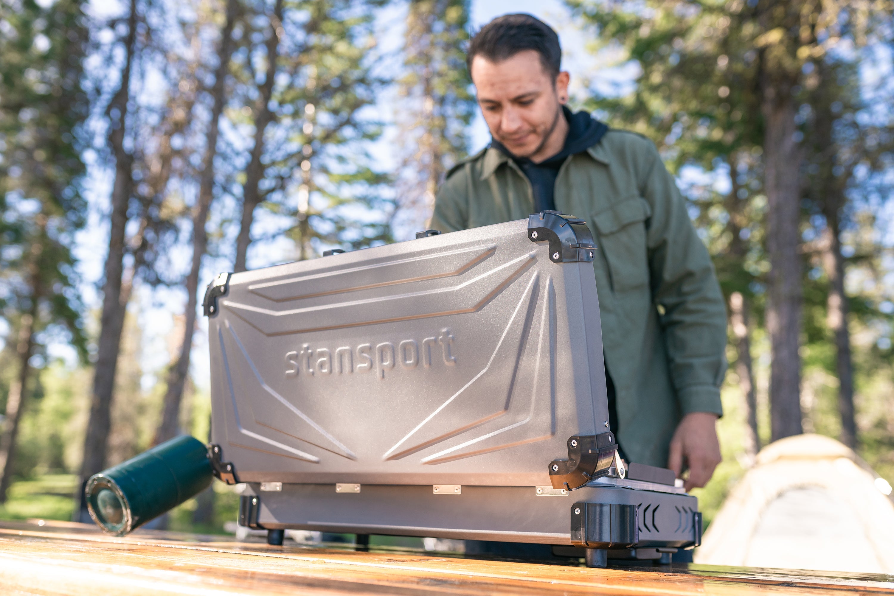 Propane Stove -2-25 K Burners - Gray