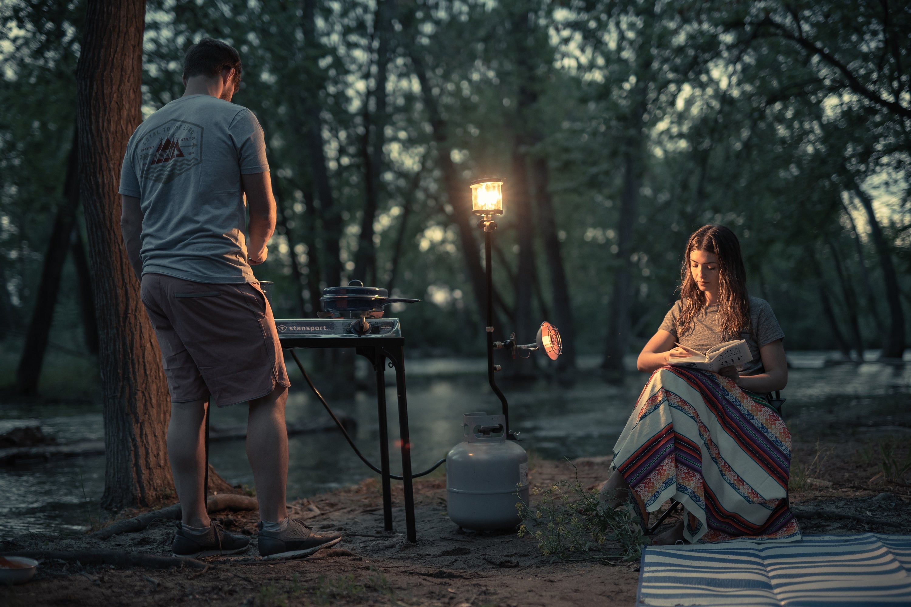 Stainless Steel 2 Burner Stove With Stand