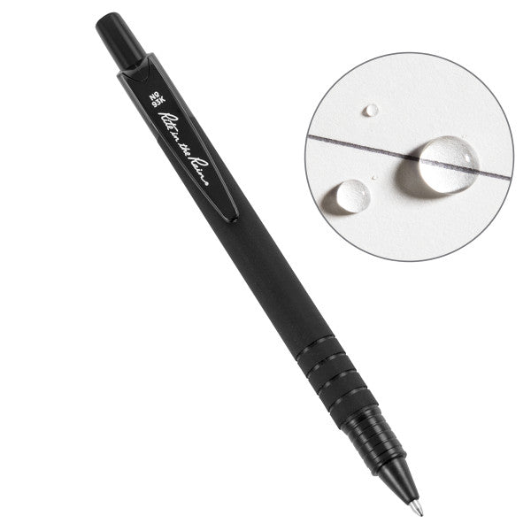 All-Weather Pen - Matte Black, Plastic W/ Clip-Black Ink