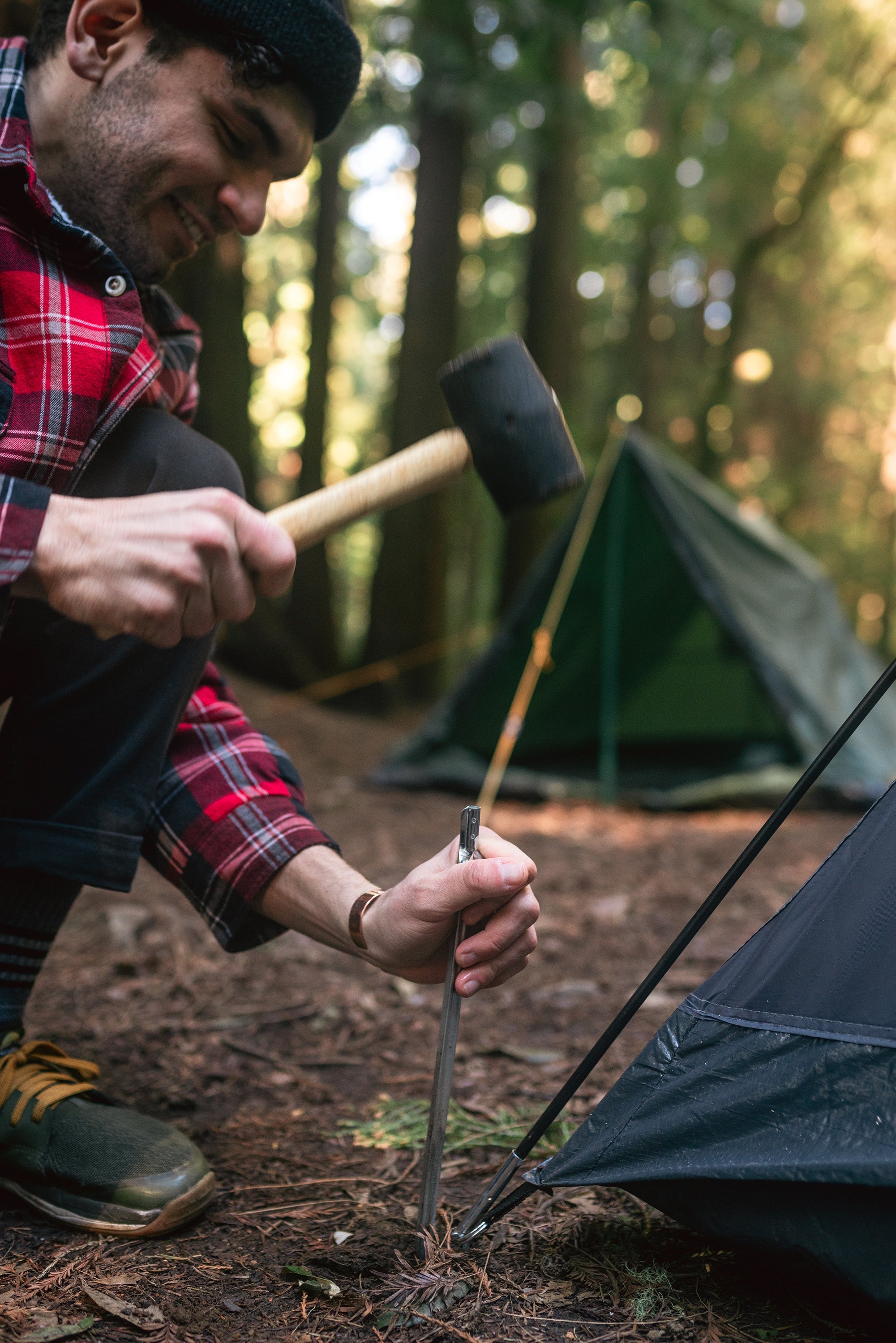 Tent Stakes - 12 Inch Steel - 4 Pack
