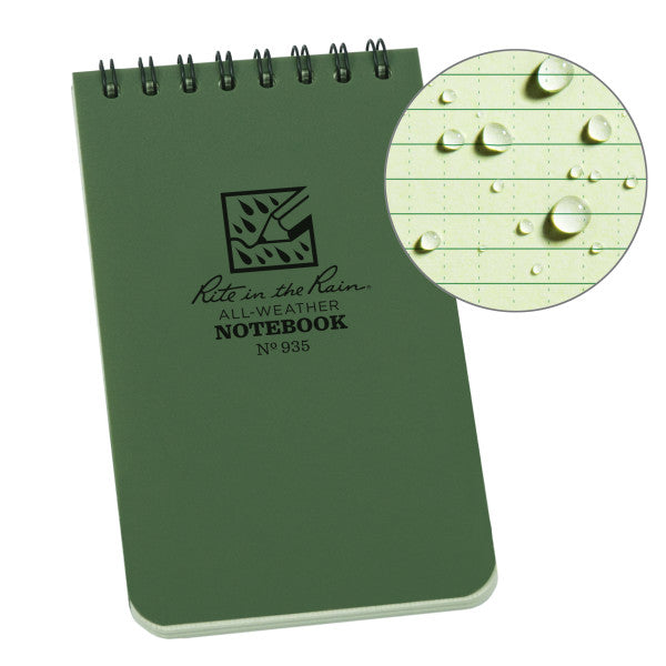 3 X 5 Notebook - Green