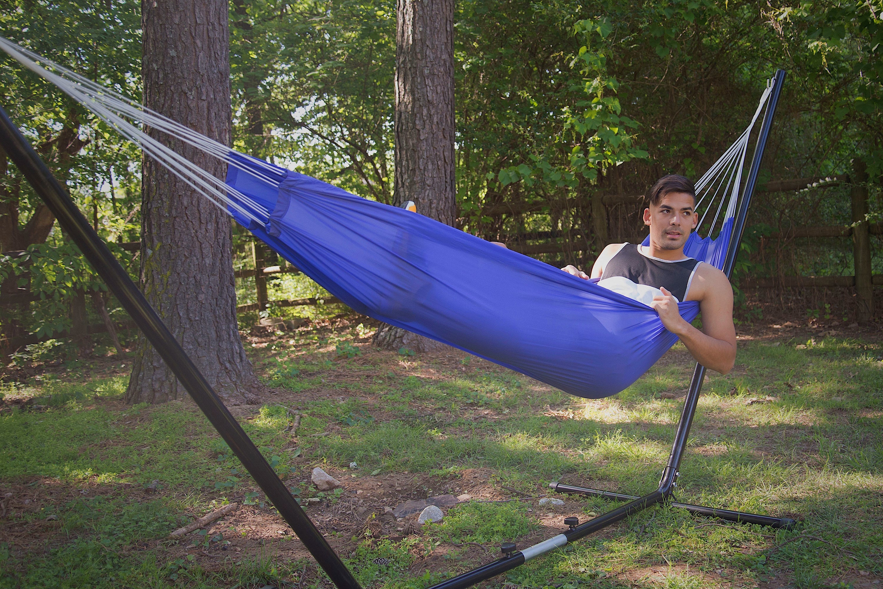 Malibu Nylon Packable Hammock - 86 In X 56 In - Royal Blue