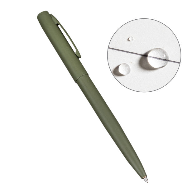 All Weather Pen - Clicker - Metal - Olive Drab Green - Black Ink