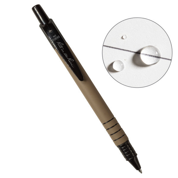All-Weather Pen - Flat Dark Earth, Plastic W/ Clip-Black Ink