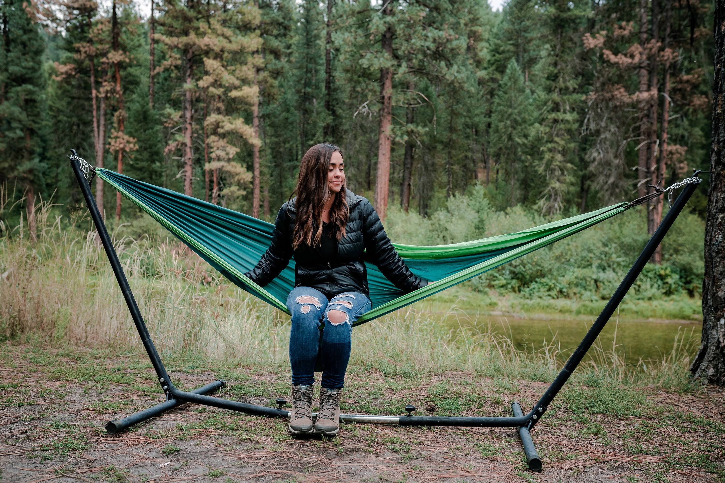Newport Packable  Nylon Hammock - Teal