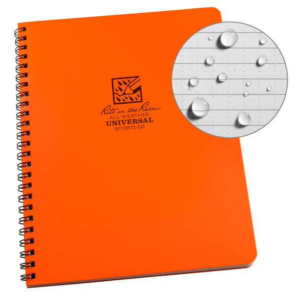 Lg Spiral Notebook - Universal - Orange