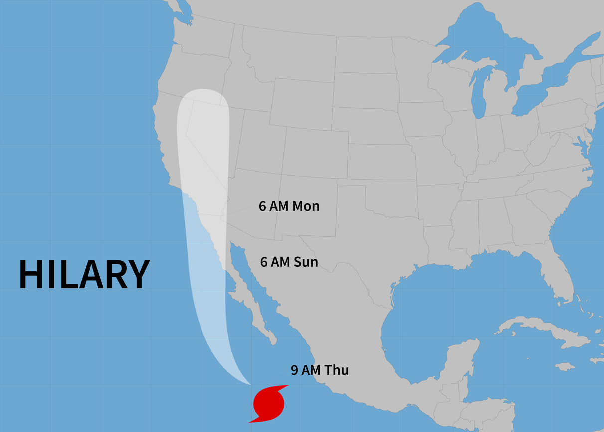 Hurricane Hilary Prompts First-Ever Tropical Storm Watch in Southern California