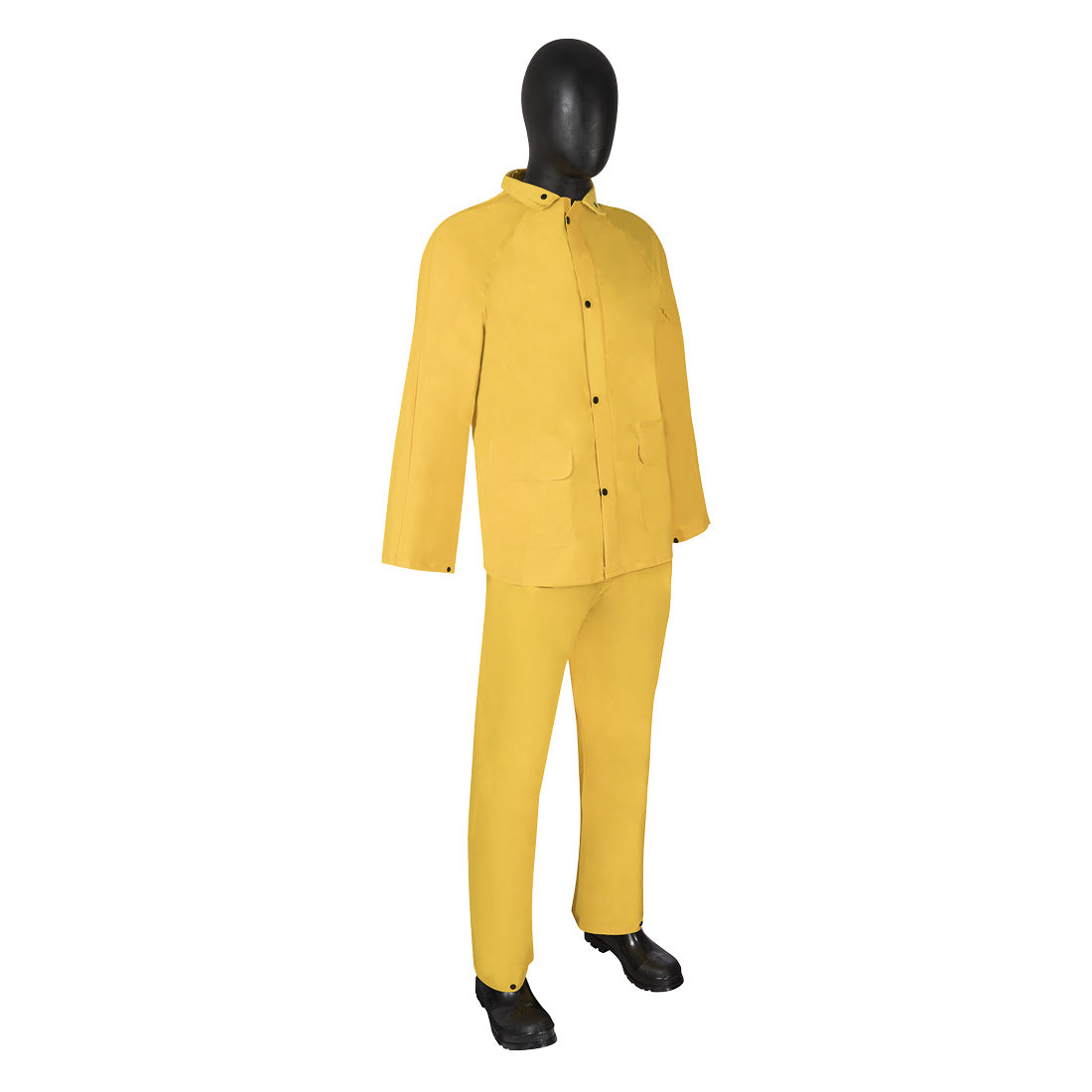 DuraWear™ PVC/Nylon/PVC 3-Piece Yellow Rainsuit