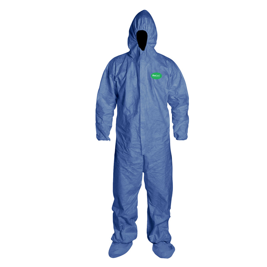 Liberty - Progard Blue Coverall - Attached Hood & Boots - Case of 25