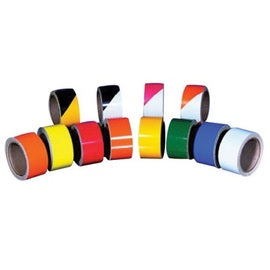 Harris Industries 2" X 10 yd Red 4.5 mil Glass Beaded Lens Retroreflective Sheeting Barricade Tape