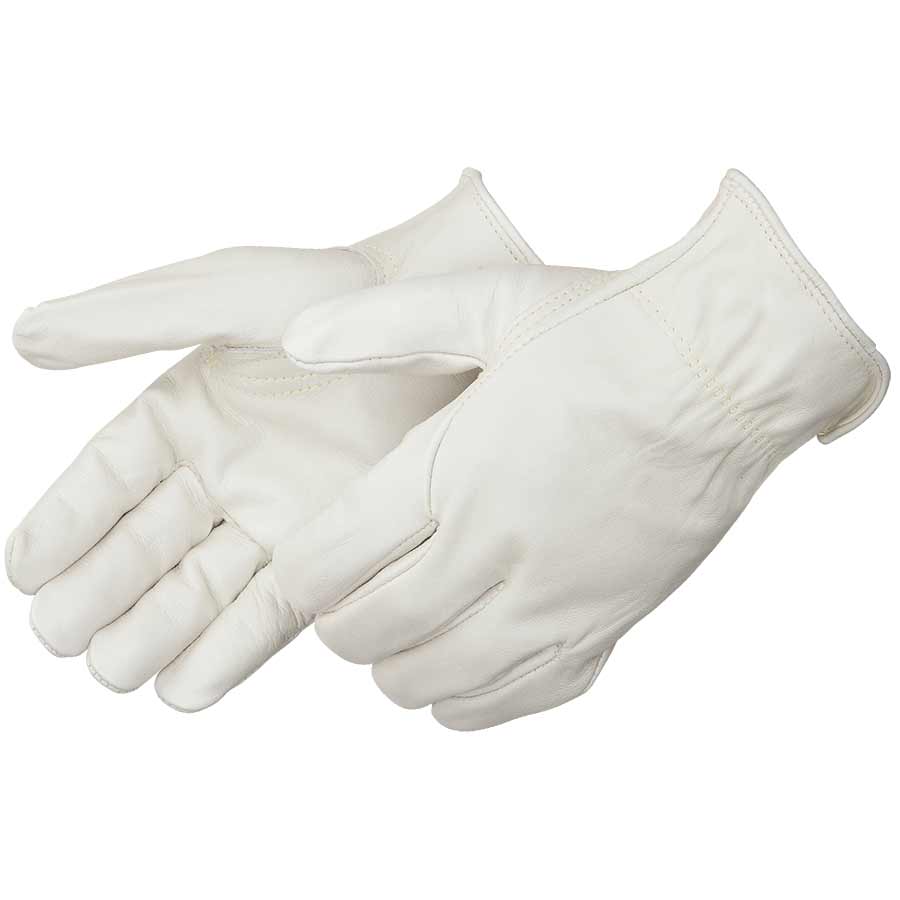 Leather Drivers Gloves Premium Grain Cowhide Driver with Rolled Cuff
