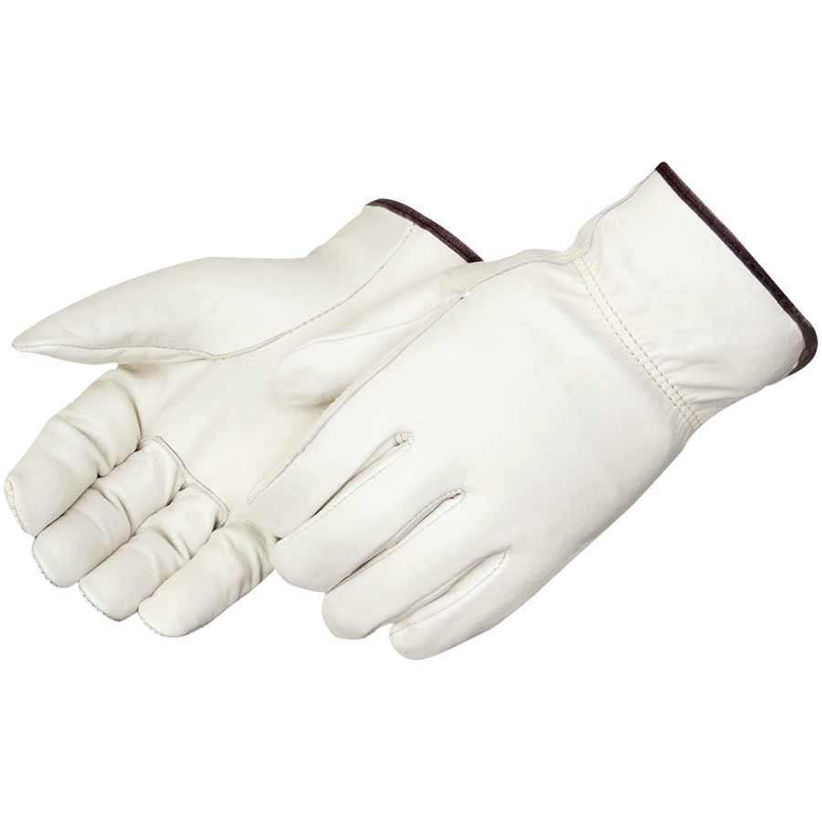 Leather Drivers Gloves Standard Grain Cowhide Driver with Straight Thumb - Dozen