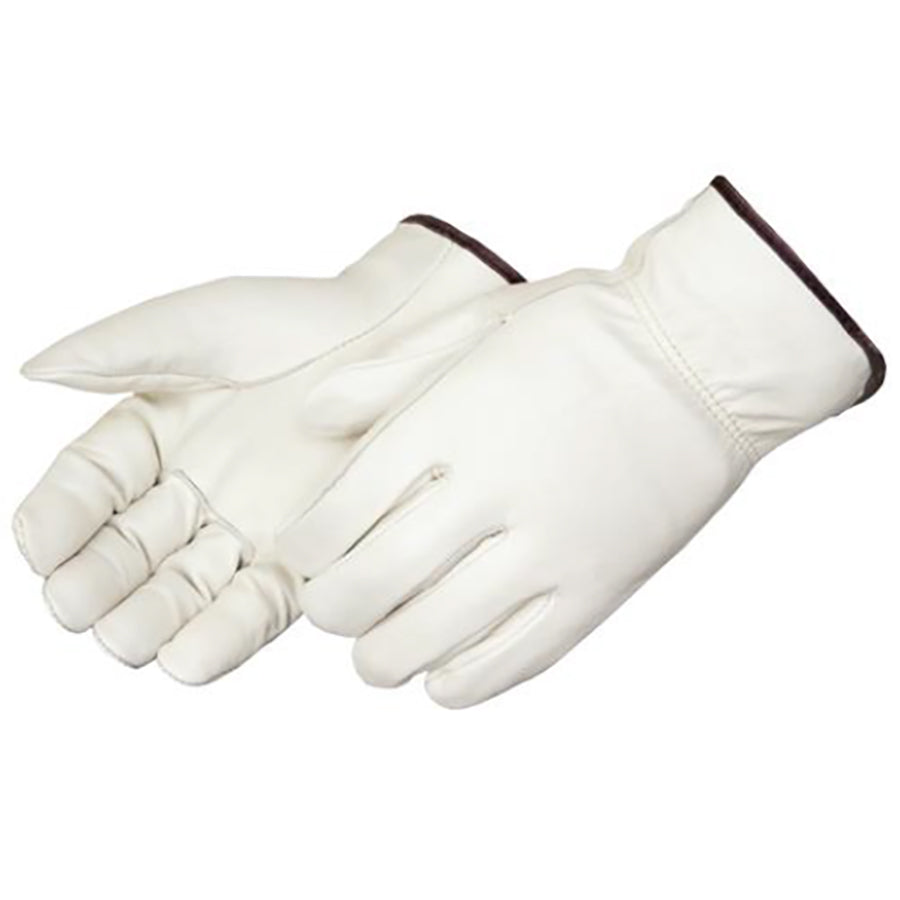 Leather Drivers Gloves Economy Grain Cowhide Driver with Straight Thumb