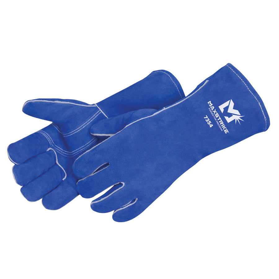 Liberty-BLUE LEATHER WELDER (GRAY REINFORCED THUMB AND PALM) - Dozen