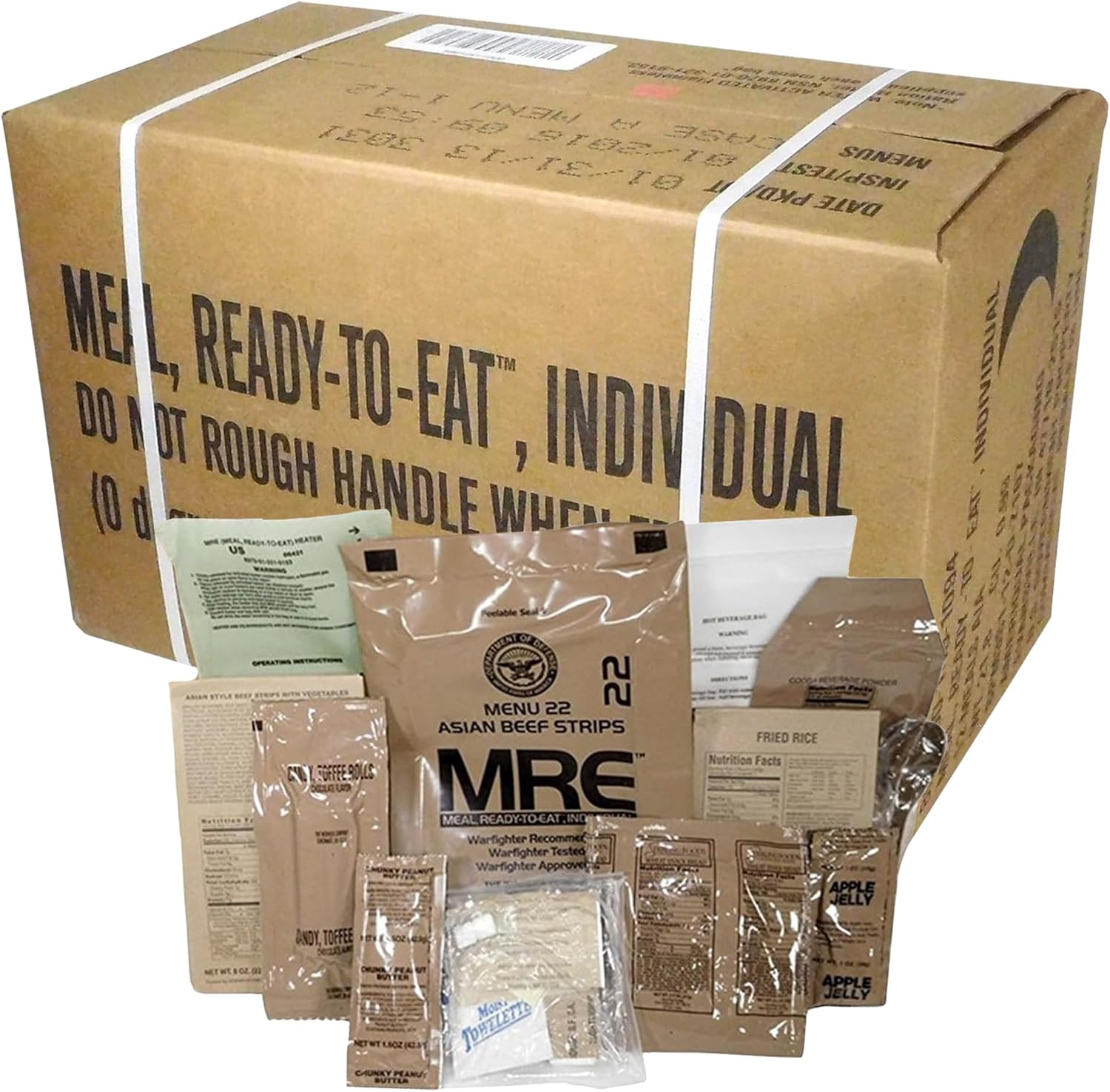 Genuine U.S. Military Surplus Ready to Eat Meals / MRE (12 Packs)