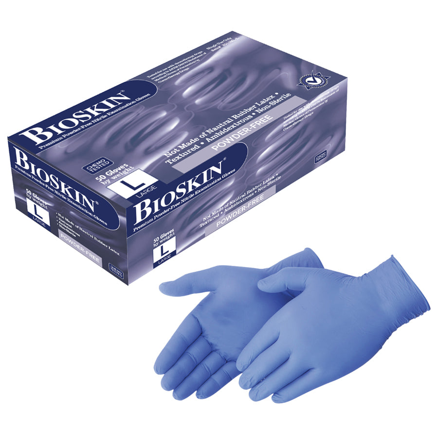 BioSkin® 6 Mil Violet Blue Nitrile Exam Grade Disposable Gloves - Box