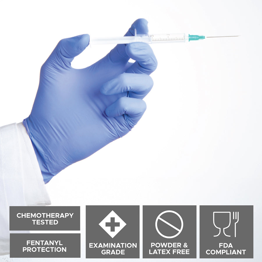 BioSkin® 6 Mil Violet Blue Nitrile Exam Grade Disposable Gloves - Box