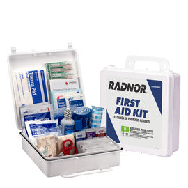 RADNOR™ White Plastic Portable/Wall Mount 50 Person First Aid Kit
