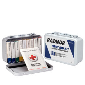 RADNOR™ White Plastic Portable/Wall Mount 10 Person First Aid Kit