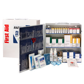 RADNOR™ White Metal Portable Or Wall Mount 100 - 150 Person First Aid Cabinet