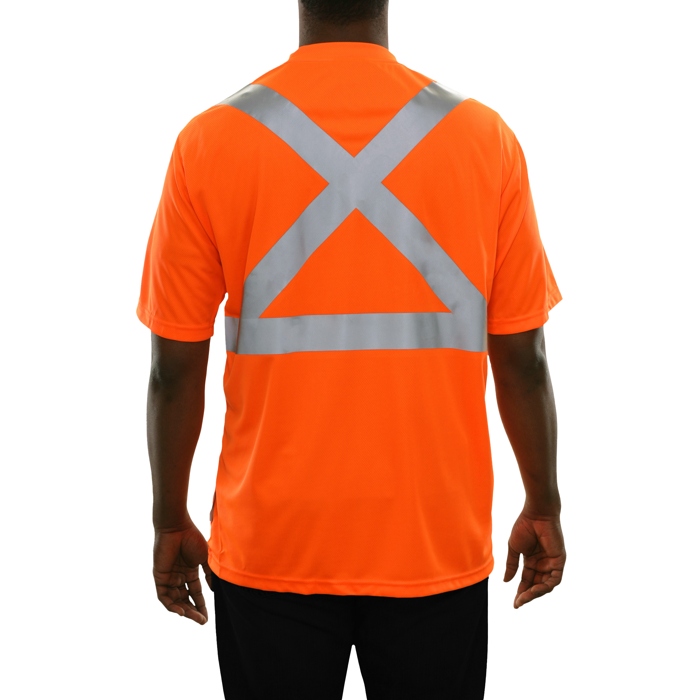 Reflective Apparel High Visibility Pocket Shirt Orange Birdseye X-Back