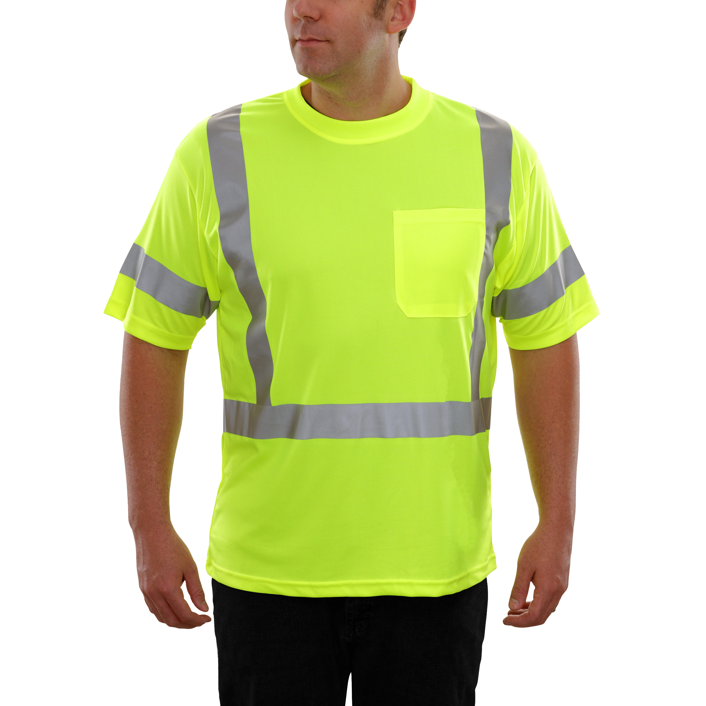 Reflective Apparel High Visibility Shirt Lime Birdseye ANSI 3