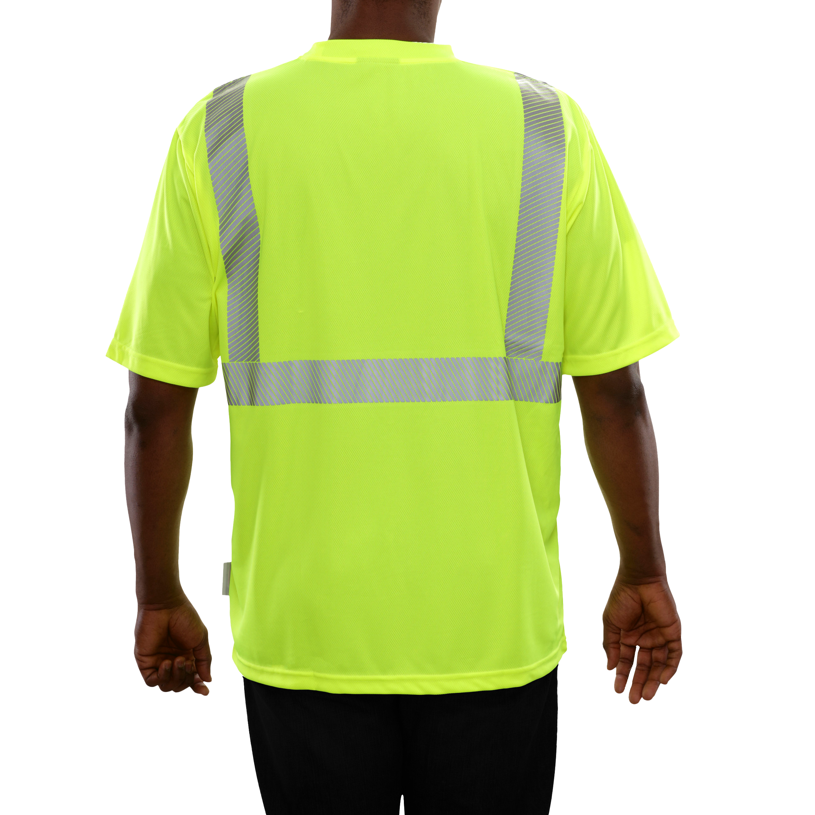 Safety Shirt Hi Vis Pocket Shirt Lime Birdseye Comfort Trim by 3M