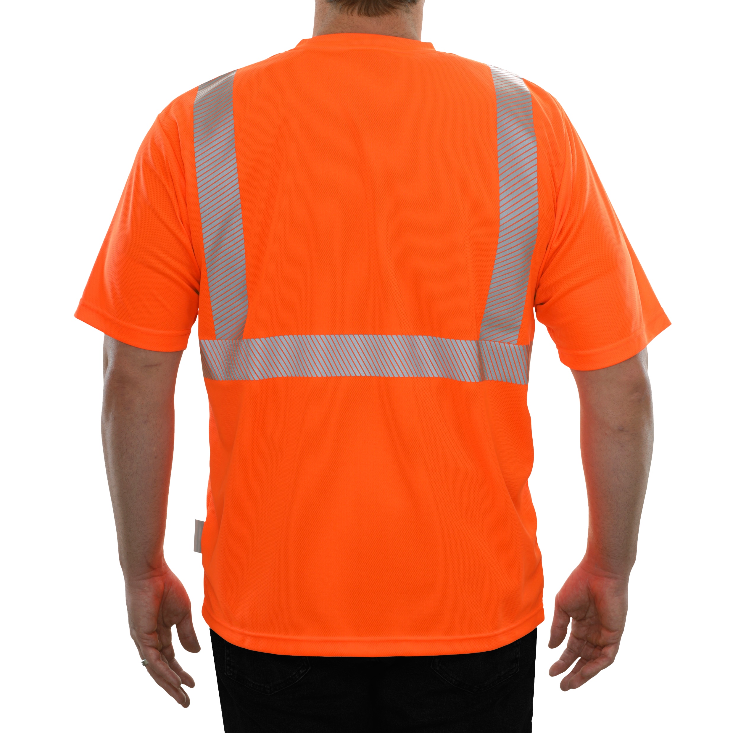 Reflective Apparel High Visibility Safety Shirt Orange Birdseye Comfort Trim By 3M
