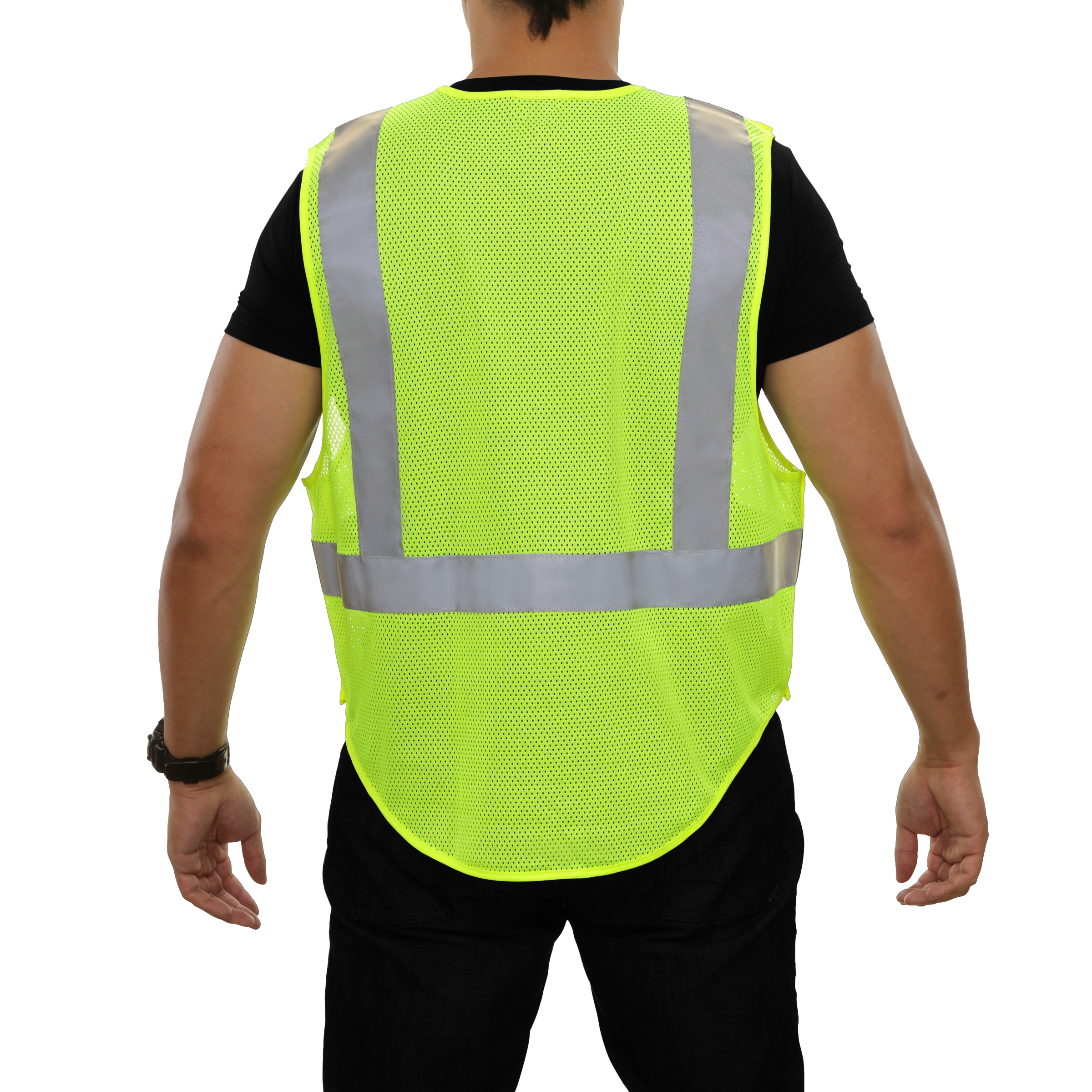 Public Safety Vest Hi Vis Vest 5pt Breakaway Tactical/DOT Zippered Mesh