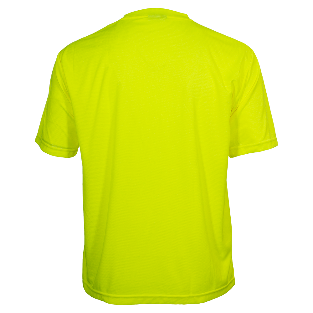 Safety Shirt Hi Vis Pocket Shirt Lime Birdseye Knit Non-ANSI
