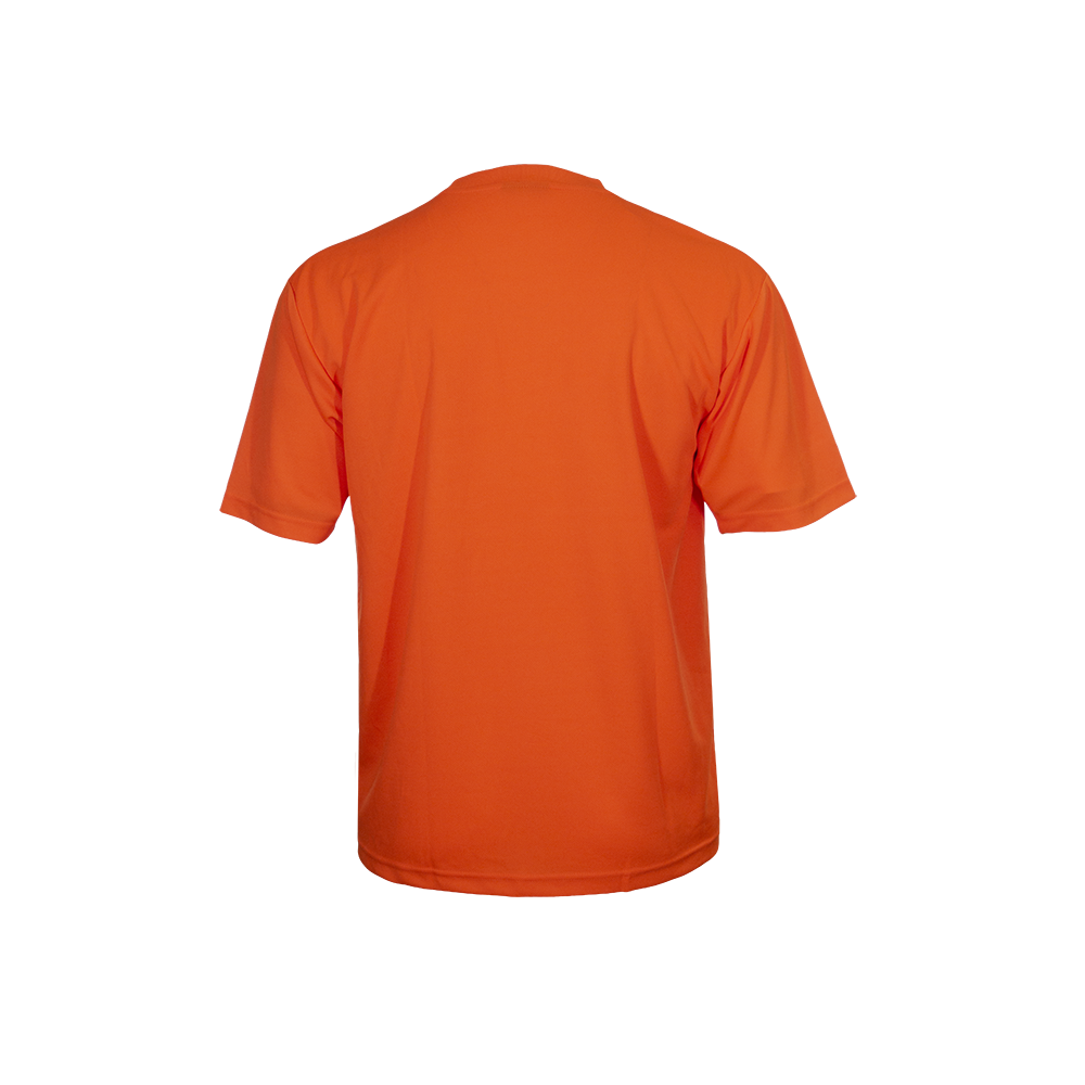 Safety Shirt Hi Vis Pocket Shirt Orange Birdseye Knit Non-ANSI
