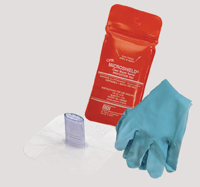 MDI CPR Microshield Disposable Rescue Breather With Gloves In Pouch 