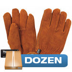 Dozen - Brown Thinsulate Lined - Winter Gloves