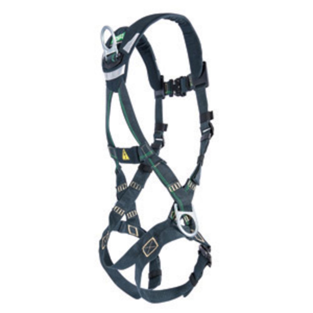 MSA X-Large EVOTECH Arc Flash Full-Body Harness With Back And Hip Steel D-Rings, Qwik-Fit Leg Straps And Shoulder Padding