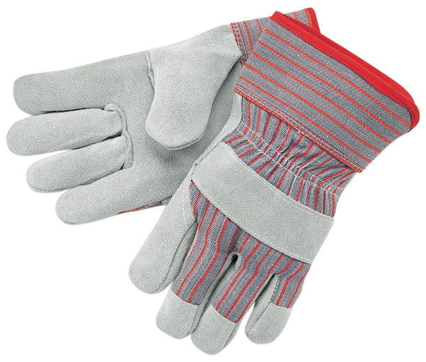 MCR Safety Split Leather Palm Glove w/Rbrized Cuff