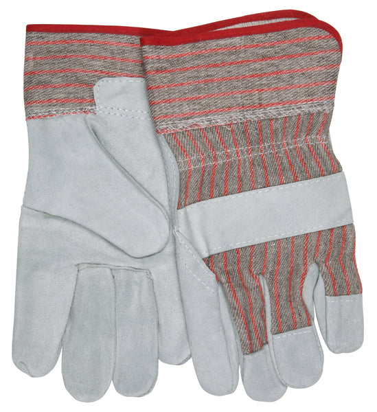 MCR Safety Split Leather Palm Glove w/Starched Cuff