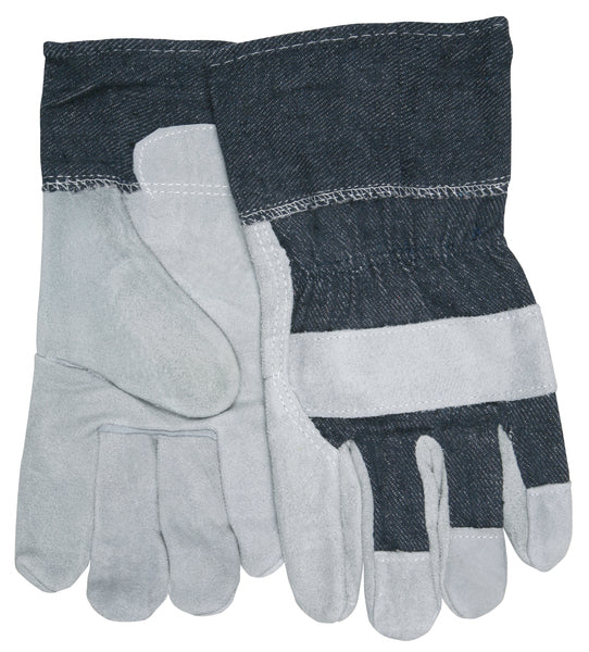 MCR Safety Full Leather Palm Denim Back & Cuff