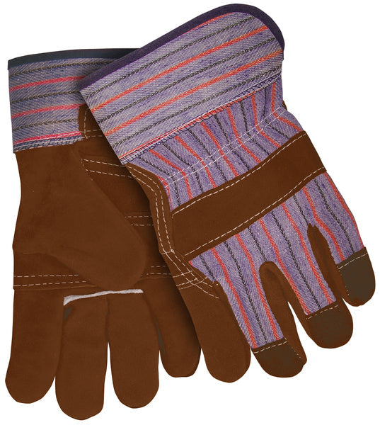 MCR Safety Tan Color Leather Palm W/Rubberizd Cuff