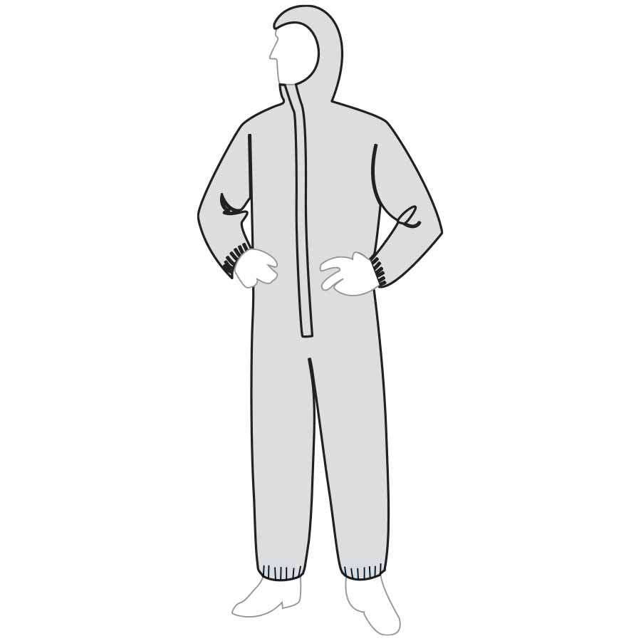 Liberty - Permagard Coverall - Attached Hood & Elastic Ankles - Case of 25