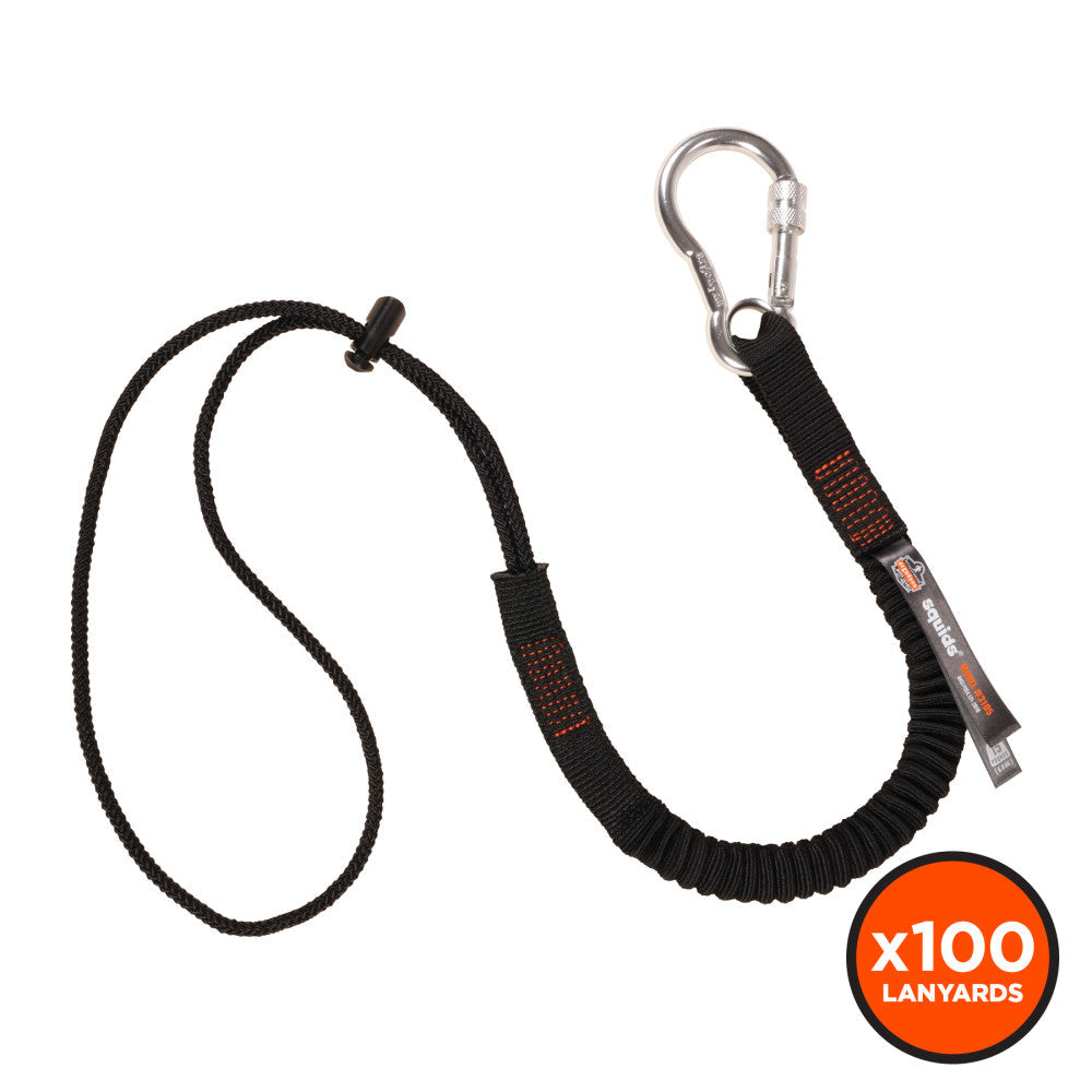 Squids 3105-100PK Tool Lanyard - Carabiner + Loop - 15lbs (100-Pack)